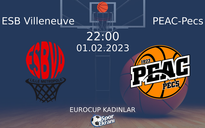 01 Şubat 2023 ESB Villeneuve vs PEAC-Pecs maçı Hangi Kanalda Saat Kaçta Yayınlanacak? 01 Şubat 2023 ESB Villeneuve vs PEAC-Pecs maçı Hangi Kanalda Saat Kaçta Yayınlanacak?