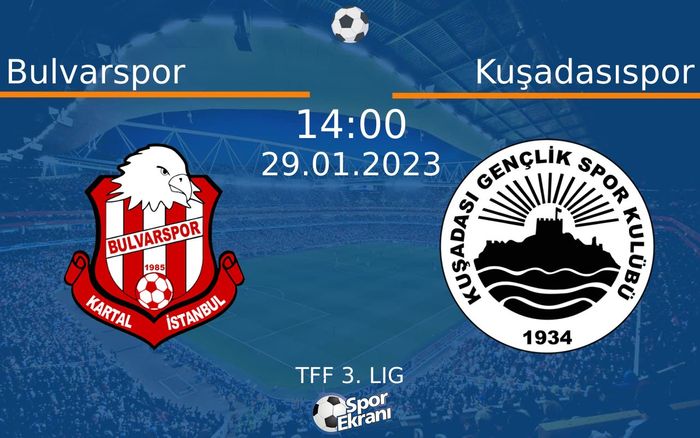 29 Ocak 2023 Bulvarspor vs Kuşadasıspor maçı Hangi Kanalda Saat Kaçta Yayınlanacak? 29 Ocak 2023 Bulvarspor vs Kuşadasıspor maçı Hangi Kanalda Saat Kaçta Yayınlanacak?