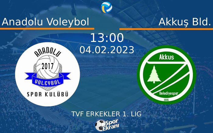 04 Şubat 2023 Anadolu Voleybol vs Akkuş Bld. maçı Hangi Kanalda Saat Kaçta Yayınlanacak? 04 Şubat 2023 Anadolu Voleybol vs Akkuş Bld. maçı Hangi Kanalda Saat Kaçta Yayınlanacak?