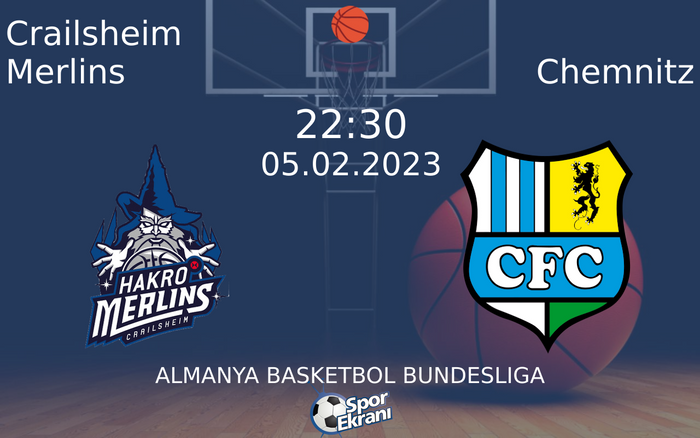 05 Şubat 2023 Crailsheim Merlins vs Chemnitz maçı Hangi Kanalda Saat Kaçta Yayınlanacak? 05 Şubat 2023 Crailsheim Merlins vs Chemnitz maçı Hangi Kanalda Saat Kaçta Yayınlanacak?