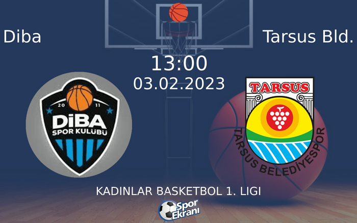 03 Şubat 2023 Diba vs Tarsus Bld. maçı Hangi Kanalda Saat Kaçta Yayınlanacak? 03 Şubat 2023 Diba vs Tarsus Bld. maçı Hangi Kanalda Saat Kaçta Yayınlanacak?