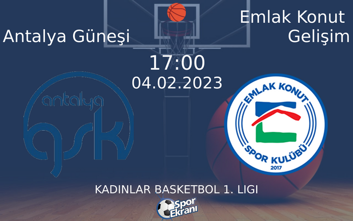 04 Şubat 2023 Antalya Güneşi vs Emlak Konut Gelişim maçı Hangi Kanalda Saat Kaçta Yayınlanacak? 04 Şubat 2023 Antalya Güneşi vs Emlak Konut Gelişim maçı Hangi Kanalda Saat Kaçta Yayınlanacak?