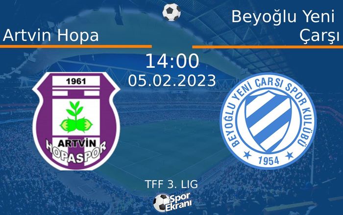 05 Şubat 2023 Artvin Hopa vs Beyoğlu Yeni Çarşı maçı Hangi Kanalda Saat Kaçta Yayınlanacak? 05 Şubat 2023 Artvin Hopa vs Beyoğlu Yeni Çarşı maçı Hangi Kanalda Saat Kaçta Yayınlanacak?