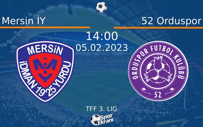 05 Şubat 2023 Mersin İY vs 52 Orduspor maçı Hangi Kanalda Saat Kaçta Yayınlanacak? 05 Şubat 2023 Mersin İY vs 52 Orduspor maçı Hangi Kanalda Saat Kaçta Yayınlanacak?