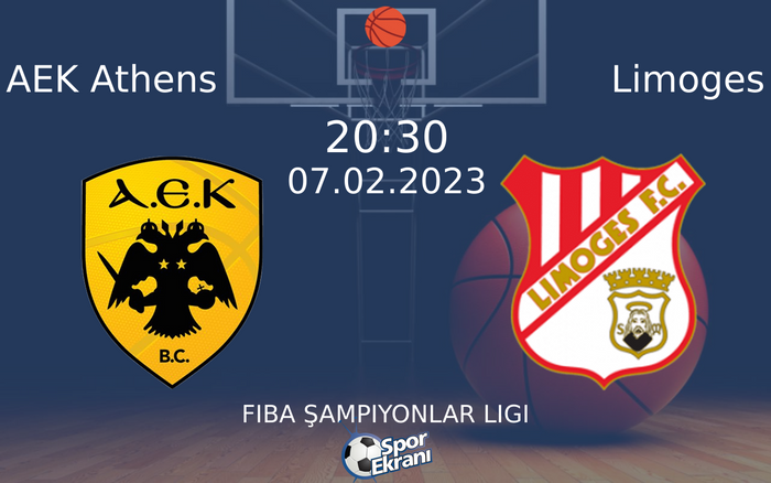 07 Şubat 2023 AEK Athens vs Limoges maçı Hangi Kanalda Saat Kaçta Yayınlanacak? 07 Şubat 2023 AEK Athens vs Limoges maçı Hangi Kanalda Saat Kaçta Yayınlanacak?