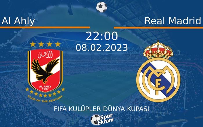 08 Şubat 2023 Al Ahly vs Real Madrid maçı Hangi Kanalda Saat Kaçta Yayınlanacak? 08 Şubat 2023 Al Ahly vs Real Madrid maçı Hangi Kanalda Saat Kaçta Yayınlanacak?