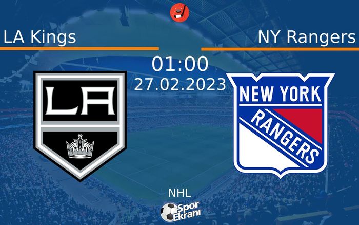 27 Şubat 2023 LA Kings vs NY Rangers maçı Hangi Kanalda Saat Kaçta Yayınlanacak? 27 Şubat 2023 LA Kings vs NY Rangers maçı Hangi Kanalda Saat Kaçta Yayınlanacak?