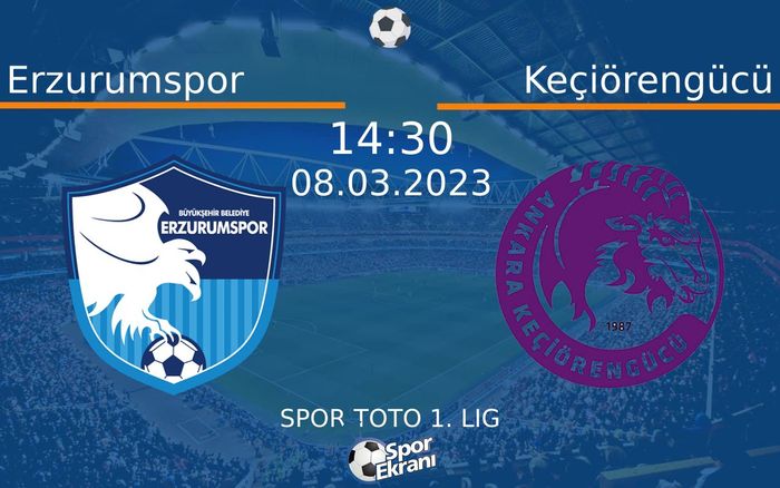 08 Mart 2023 Erzurumspor vs Keçiörengücü maçı Hangi Kanalda Saat Kaçta Yayınlanacak? 08 Mart 2023 Erzurumspor vs Keçiörengücü maçı Hangi Kanalda Saat Kaçta Yayınlanacak?