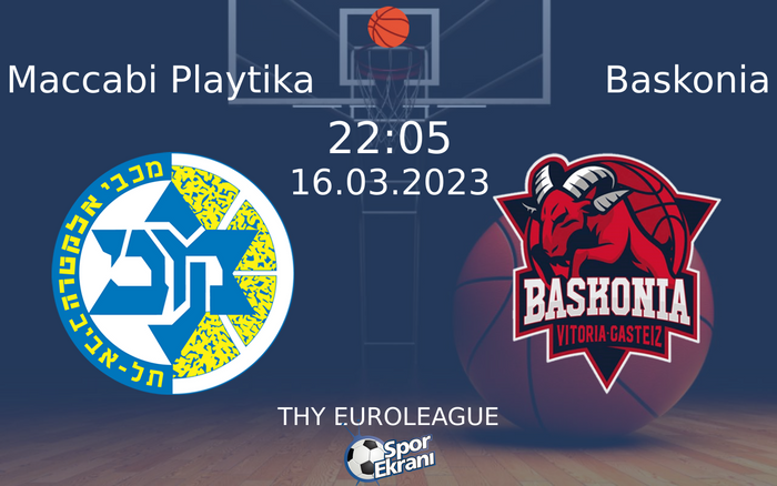 16 Mart 2023 Maccabi Playtika vs Baskonia maçı Hangi Kanalda Saat Kaçta Yayınlanacak?