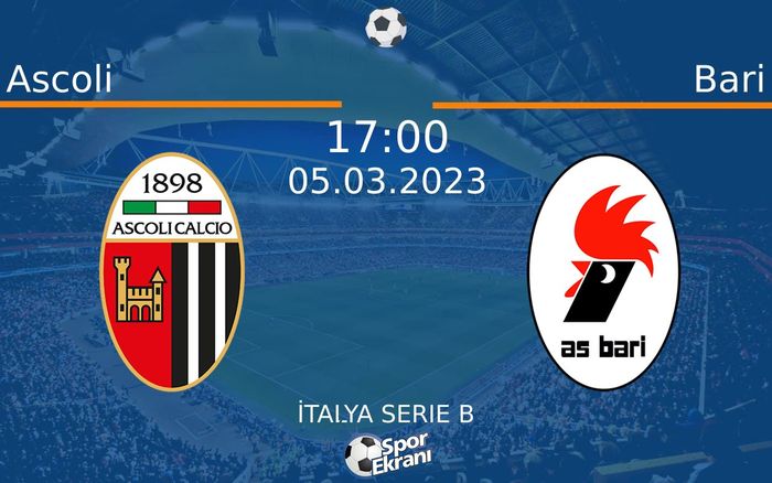 05 Mart 2023 Ascoli vs Bari maçı Hangi Kanalda Saat Kaçta Yayınlanacak? 05 Mart 2023 Ascoli vs Bari maçı Hangi Kanalda Saat Kaçta Yayınlanacak?