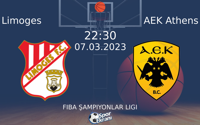 07 Mart 2023 Limoges vs AEK Athens maçı Hangi Kanalda Saat Kaçta Yayınlanacak? 07 Mart 2023 Limoges vs AEK Athens maçı Hangi Kanalda Saat Kaçta Yayınlanacak?