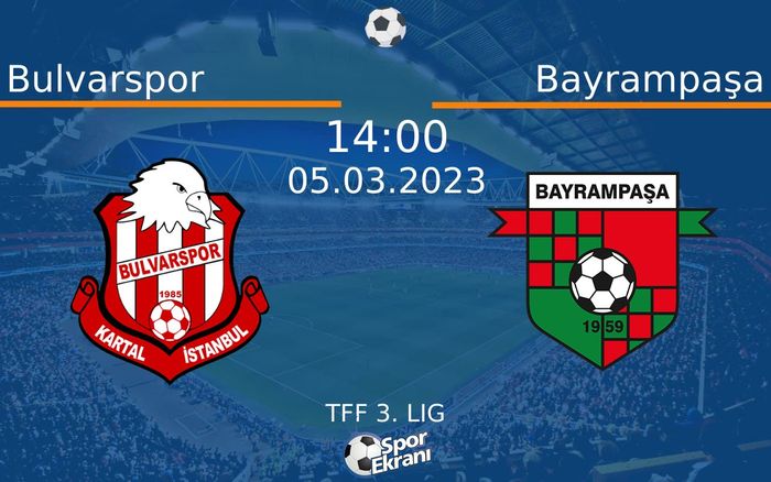 05 Mart 2023 Bulvarspor vs Bayrampaşa maçı Hangi Kanalda Saat Kaçta Yayınlanacak? 05 Mart 2023 Bulvarspor vs Bayrampaşa maçı Hangi Kanalda Saat Kaçta Yayınlanacak?