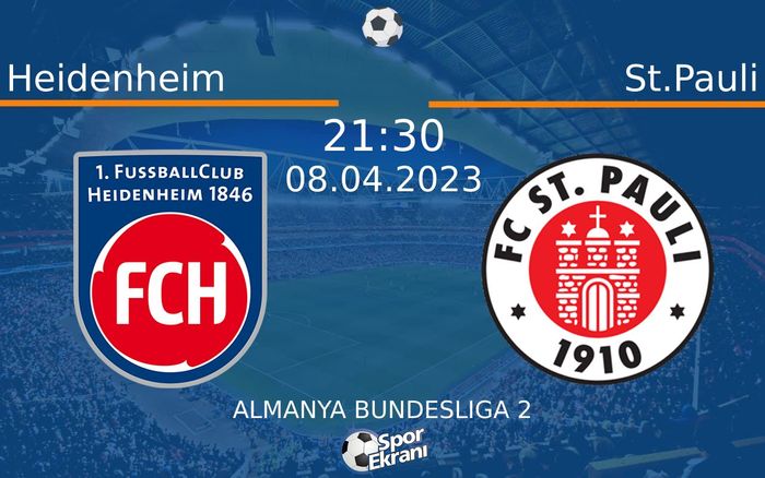 08 Nisan 2023 Heidenheim vs St.Pauli maçı Hangi Kanalda Saat Kaçta Yayınlanacak? 08 Nisan 2023 Heidenheim vs St.Pauli maçı Hangi Kanalda Saat Kaçta Yayınlanacak?