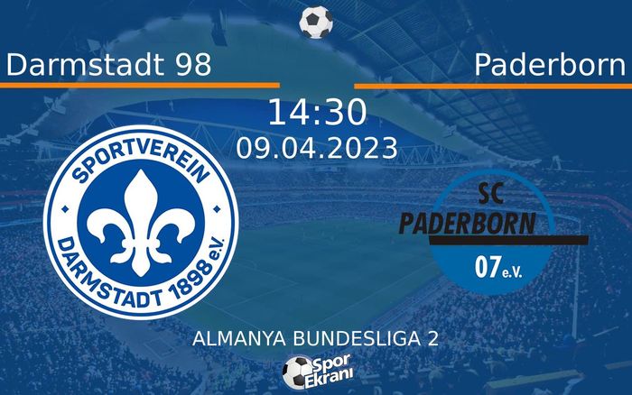 09 Nisan 2023 Darmstadt 98 vs Paderborn maçı Hangi Kanalda Saat Kaçta Yayınlanacak? 09 Nisan 2023 Darmstadt 98 vs Paderborn maçı Hangi Kanalda Saat Kaçta Yayınlanacak?