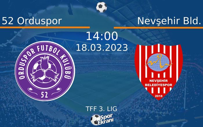 18 Mart 2023 52 Orduspor vs Nevşehir Bld. maçı Hangi Kanalda Saat Kaçta Yayınlanacak? 18 Mart 2023 52 Orduspor vs Nevşehir Bld. maçı Hangi Kanalda Saat Kaçta Yayınlanacak?