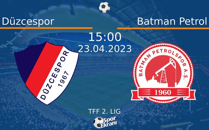 23 Nisan 2023 Düzcespor vs Batman Petrol maçı Hangi Kanalda Saat Kaçta Yayınlanacak? 23 Nisan 2023 Düzcespor vs Batman Petrol maçı Hangi Kanalda Saat Kaçta Yayınlanacak?
