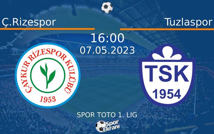 07 Mayıs 2023 Ç.Rizespor vs Tuzlaspor maçı Hangi Kanalda Saat Kaçta Yayınlanacak? 07 Mayıs 2023 Ç.Rizespor vs Tuzlaspor maçı Hangi Kanalda Saat Kaçta Yayınlanacak?