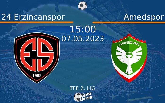 07 Mayıs 2023 24 Erzincanspor vs Amedspor maçı Hangi Kanalda Saat Kaçta Yayınlanacak? 07 Mayıs 2023 24 Erzincanspor vs Amedspor maçı Hangi Kanalda Saat Kaçta Yayınlanacak?