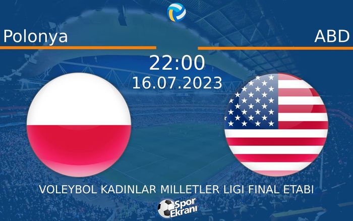 16 Temmuz 2023 Polonya vs ABD maçı Hangi Kanalda Saat Kaçta Yayınlanacak? 16 Temmuz 2023 Polonya vs ABD maçı Hangi Kanalda Saat Kaçta Yayınlanacak?