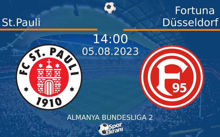 05 Ağustos 2023 St.Pauli vs Fortuna Düsseldorf maçı Hangi Kanalda Saat Kaçta Yayınlanacak? 05 Ağustos 2023 St.Pauli vs Fortuna Düsseldorf maçı Hangi Kanalda Saat Kaçta Yayınlanacak?