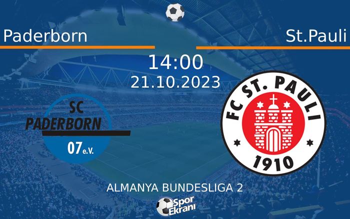 21 Ekim 2023 Paderborn vs St.Pauli maçı Hangi Kanalda Saat Kaçta Yayınlanacak? 21 Ekim 2023 Paderborn vs St.Pauli maçı Hangi Kanalda Saat Kaçta Yayınlanacak?