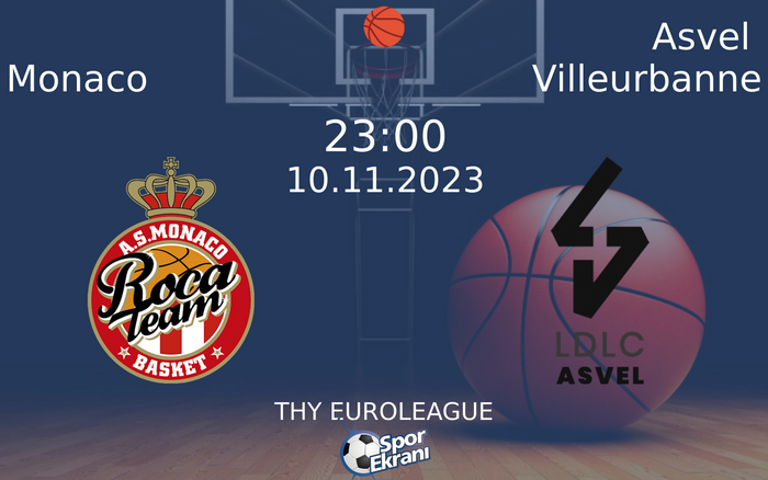 10 Kasım 2023 Monaco vs Asvel Villeurbanne maçı Hangi Kanalda Saat Kaçta Yayınlanacak?