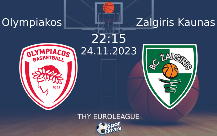24 Kasım 2023 Olympiakos vs Zalgiris Kaunas maçı Hangi Kanalda Saat Kaçta Yayınlanacak? 24 Kasım 2023 Olympiakos vs Zalgiris Kaunas maçı Hangi Kanalda Saat Kaçta Yayınlanacak?
