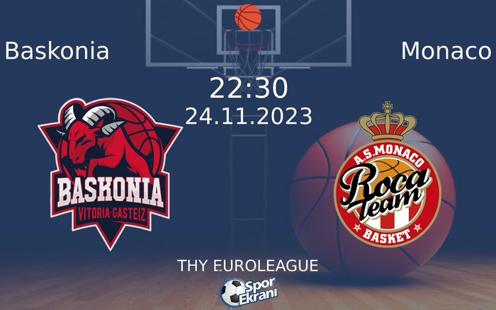 24 Kasım 2023 Baskonia vs Monaco maçı Hangi Kanalda Saat Kaçta Yayınlanacak? 24 Kasım 2023 Baskonia vs Monaco maçı Hangi Kanalda Saat Kaçta Yayınlanacak?
