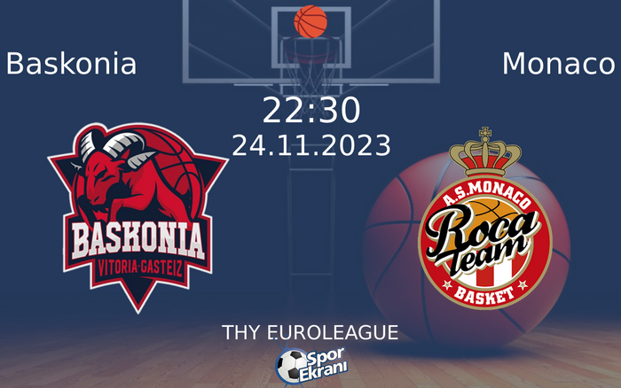 24 Kasım 2023 Baskonia vs Monaco maçı Hangi Kanalda Saat Kaçta Yayınlanacak?