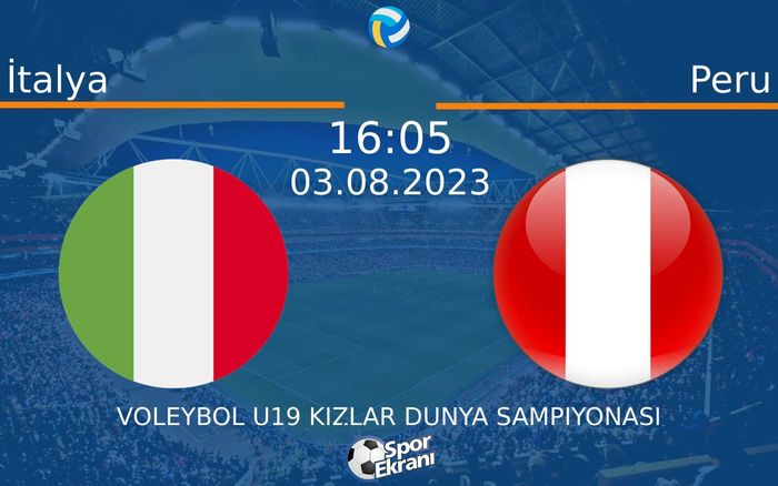 03 Ağustos 2023 İtalya vs Peru maçı Hangi Kanalda Saat Kaçta Yayınlanacak? 03 Ağustos 2023 İtalya vs Peru maçı Hangi Kanalda Saat Kaçta Yayınlanacak?