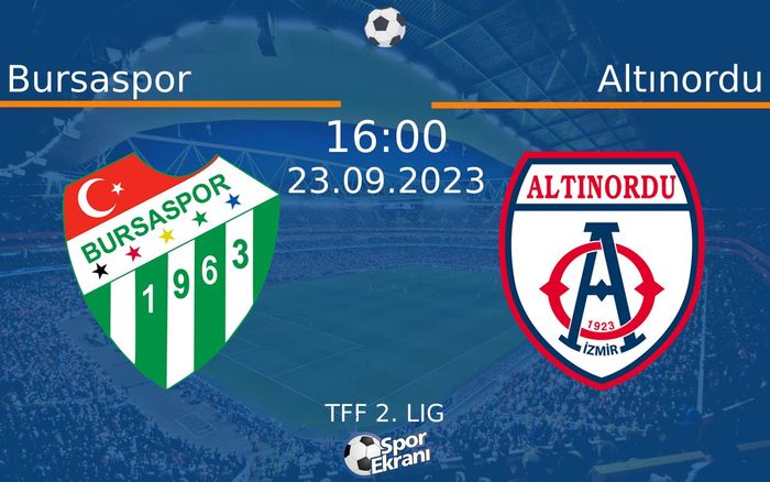 23 Eylül 2023 Bursaspor vs Altınordu maçı Hangi Kanalda Saat Kaçta Yayınlanacak? 23 Eylül 2023 Bursaspor vs Altınordu maçı Hangi Kanalda Saat Kaçta Yayınlanacak?