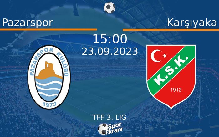23 Eylül 2023 Pazarspor vs Karşıyaka maçı Hangi Kanalda Saat Kaçta Yayınlanacak? 23 Eylül 2023 Pazarspor vs Karşıyaka maçı Hangi Kanalda Saat Kaçta Yayınlanacak?