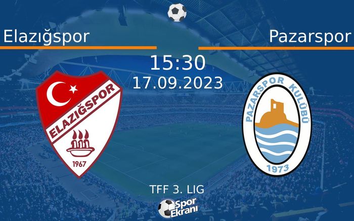 17 Eylül 2023 Elazığspor vs Pazarspor maçı Hangi Kanalda Saat Kaçta Yayınlanacak? 17 Eylül 2023 Elazığspor vs Pazarspor maçı Hangi Kanalda Saat Kaçta Yayınlanacak?
