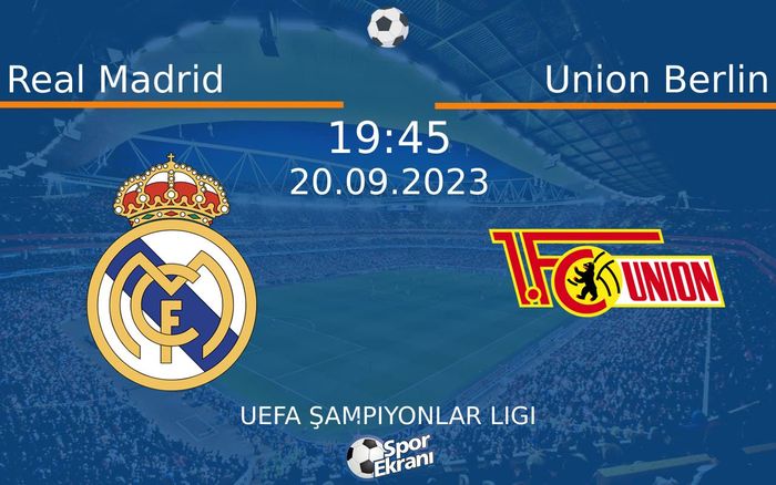 20 Eylül 2023 Real Madrid vs Union Berlin maçı Hangi Kanalda Saat Kaçta Yayınlanacak? 20 Eylül 2023 Real Madrid vs Union Berlin maçı Hangi Kanalda Saat Kaçta Yayınlanacak?