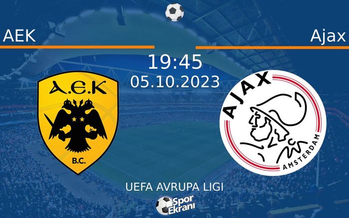 05 Ekim 2023 AEK vs Ajax maçı Hangi Kanalda Saat Kaçta Yayınlanacak? 05 Ekim 2023 AEK vs Ajax maçı Hangi Kanalda Saat Kaçta Yayınlanacak?