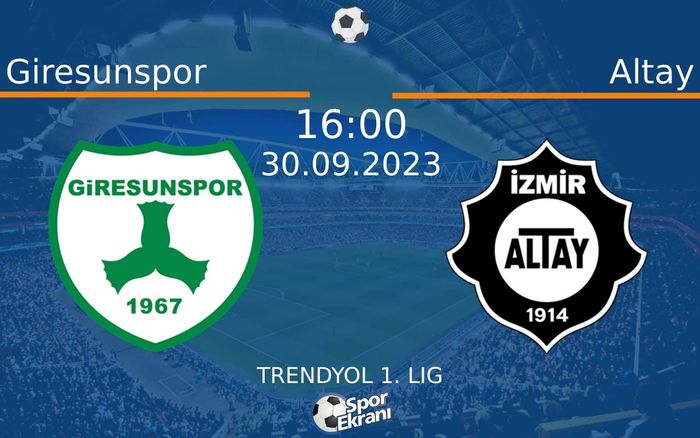 30 Eylül 2023 Giresunspor vs Altay maçı Hangi Kanalda Saat Kaçta Yayınlanacak? 30 Eylül 2023 Giresunspor vs Altay maçı Hangi Kanalda Saat Kaçta Yayınlanacak?
