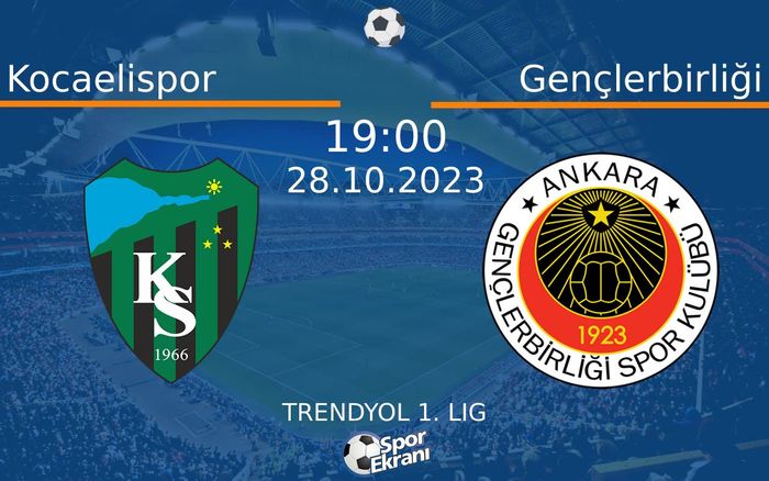 28 Ekim 2023 Kocaelispor vs Gençlerbirliği maçı Hangi Kanalda Saat Kaçta Yayınlanacak? 28 Ekim 2023 Kocaelispor vs Gençlerbirliği maçı Hangi Kanalda Saat Kaçta Yayınlanacak?