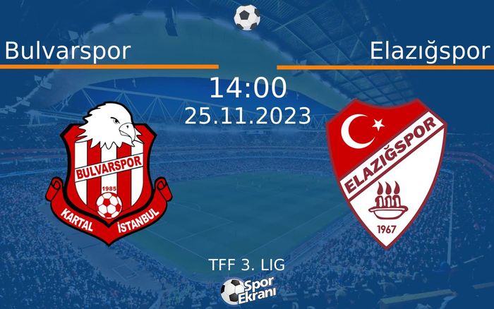 25 Kasım 2023 Bulvarspor vs Elazığspor maçı Hangi Kanalda Saat Kaçta Yayınlanacak?