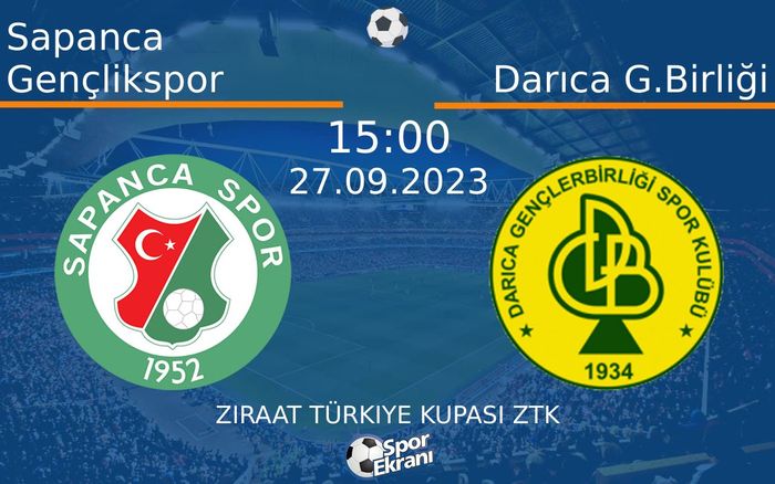 27 Eylül 2023 Sapanca Gençlikspor vs Darıca G.Birliği maçı Hangi Kanalda Saat Kaçta Yayınlanacak? 27 Eylül 2023 Sapanca Gençlikspor vs Darıca G.Birliği maçı Hangi Kanalda Saat Kaçta Yayınlanacak?