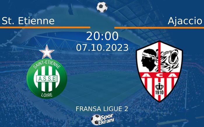07 Ekim 2023 St. Etienne vs Ajaccio maçı Hangi Kanalda Saat Kaçta Yayınlanacak? 07 Ekim 2023 St. Etienne vs Ajaccio maçı Hangi Kanalda Saat Kaçta Yayınlanacak?