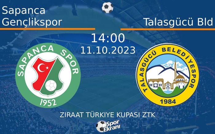 11 Ekim 2023 Sapanca Gençlikspor vs Talasgücü Bld maçı Hangi Kanalda Saat Kaçta Yayınlanacak? 11 Ekim 2023 Sapanca Gençlikspor vs Talasgücü Bld maçı Hangi Kanalda Saat Kaçta Yayınlanacak?