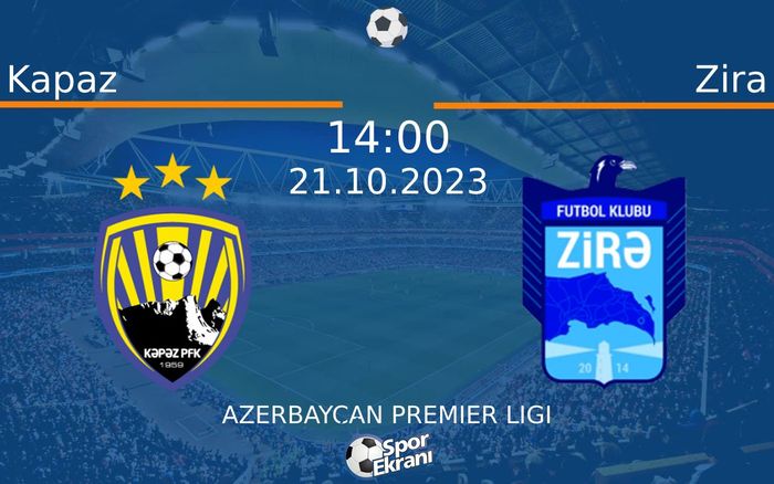 21 Ekim 2023 Kapaz vs Zira maçı Hangi Kanalda Saat Kaçta Yayınlanacak? 21 Ekim 2023 Kapaz vs Zira maçı Hangi Kanalda Saat Kaçta Yayınlanacak?