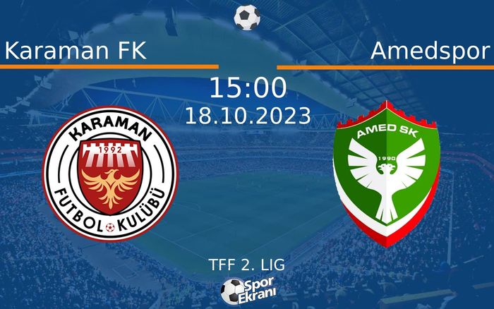 18 Ekim 2023 Karaman FK vs Amedspor maçı Hangi Kanalda Saat Kaçta Yayınlanacak? 18 Ekim 2023 Karaman FK vs Amedspor maçı Hangi Kanalda Saat Kaçta Yayınlanacak?