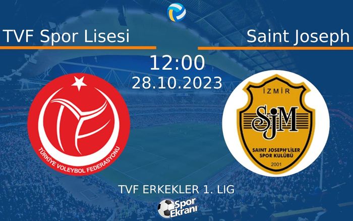 28 Ekim 2023 TVF Spor Lisesi vs Saint Joseph maçı Hangi Kanalda Saat Kaçta Yayınlanacak? 28 Ekim 2023 TVF Spor Lisesi vs Saint Joseph maçı Hangi Kanalda Saat Kaçta Yayınlanacak?