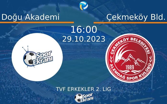 29 Ekim 2023 Doğu Akademi vs Çekmeköy Bld. maçı Hangi Kanalda Saat Kaçta Yayınlanacak? 29 Ekim 2023 Doğu Akademi vs Çekmeköy Bld. maçı Hangi Kanalda Saat Kaçta Yayınlanacak?