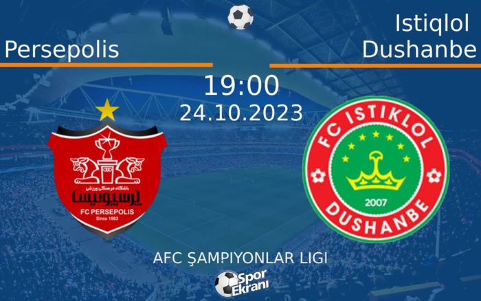24 Ekim 2023 Persepolis vs Istiqlol Dushanbe maçı Hangi Kanalda Saat Kaçta Yayınlanacak? 24 Ekim 2023 Persepolis vs Istiqlol Dushanbe maçı Hangi Kanalda Saat Kaçta Yayınlanacak?