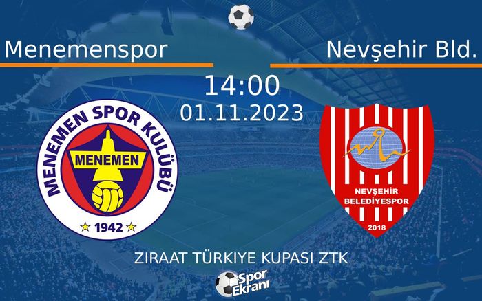 01 Kasım 2023 Menemenspor vs Nevşehir Bld. maçı Hangi Kanalda Saat Kaçta Yayınlanacak? 01 Kasım 2023 Menemenspor vs Nevşehir Bld. maçı Hangi Kanalda Saat Kaçta Yayınlanacak?