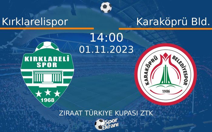 01 Kasım 2023 Kırklarelispor vs Karaköprü Bld. maçı Hangi Kanalda Saat Kaçta Yayınlanacak? 01 Kasım 2023 Kırklarelispor vs Karaköprü Bld. maçı Hangi Kanalda Saat Kaçta Yayınlanacak?