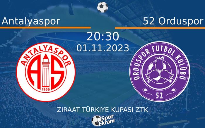 01 Kasım 2023 Antalyaspor vs 52 Orduspor maçı Hangi Kanalda Saat Kaçta Yayınlanacak? 01 Kasım 2023 Antalyaspor vs 52 Orduspor maçı Hangi Kanalda Saat Kaçta Yayınlanacak?