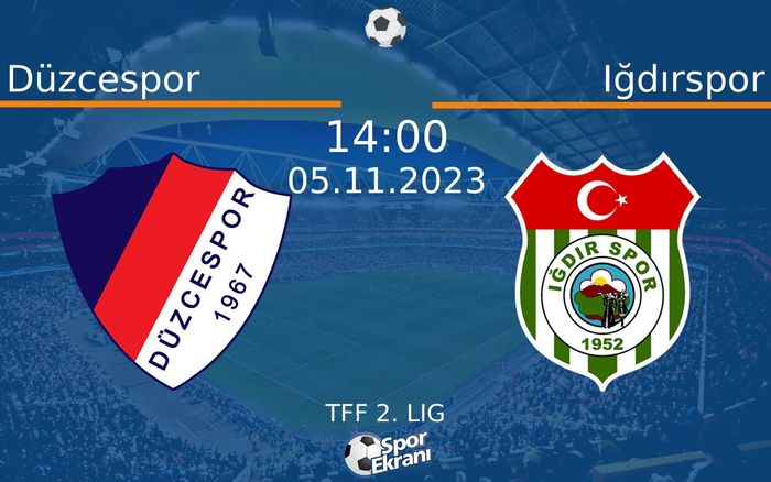 05 Kasım 2023 Düzcespor vs Iğdırspor maçı Hangi Kanalda Saat Kaçta Yayınlanacak? 05 Kasım 2023 Düzcespor vs Iğdırspor maçı Hangi Kanalda Saat Kaçta Yayınlanacak?